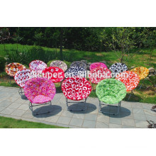 Round moon shape folding chair /Soft metal legs folding chair